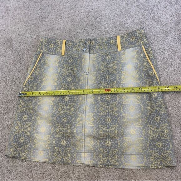 ANNIKA Cutter & Buck golf skirt yellow gray ombré Sz 2 NWOT - Picture 7 of 8